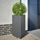 Plantenbak voor je favoriete planten en bloemen voor tuin of balkon - Staal/Antracietkleurig / 50 x 43 x 75 cm / 2