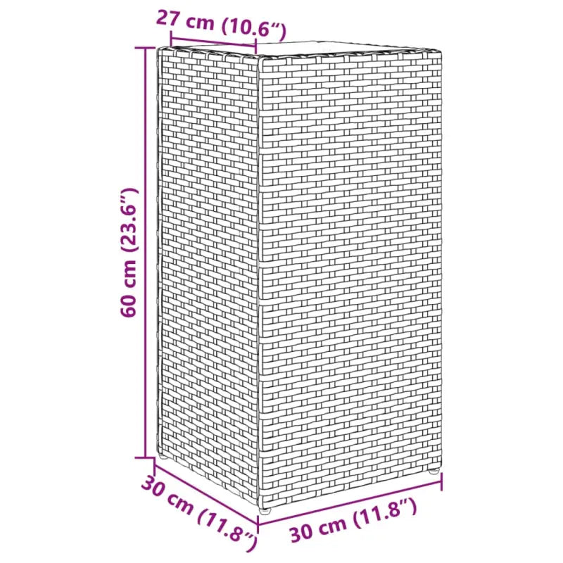 Plantenbakken van poly rattan met nonwoven zak voor buitengebruik - Bloempotten & plantenbakken