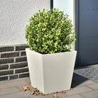 Plantenbakken voor je favoriete planten voor tuin en balkon - Staal/Wit / 40 x 40 x 40 cm / 1 - Bloempotten &