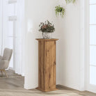 Plantenstandaard van bewerkt hout voor eenvoudig schoon en stabiel tentoonstellen - Eiken / 33 x 33 x 100 cm / 1