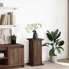 Plantenstandaarden van bewerkt hout in gerookt eiken met opbergruimte - bruin eikenkleur / 31 x 30 x 60 cm / 1