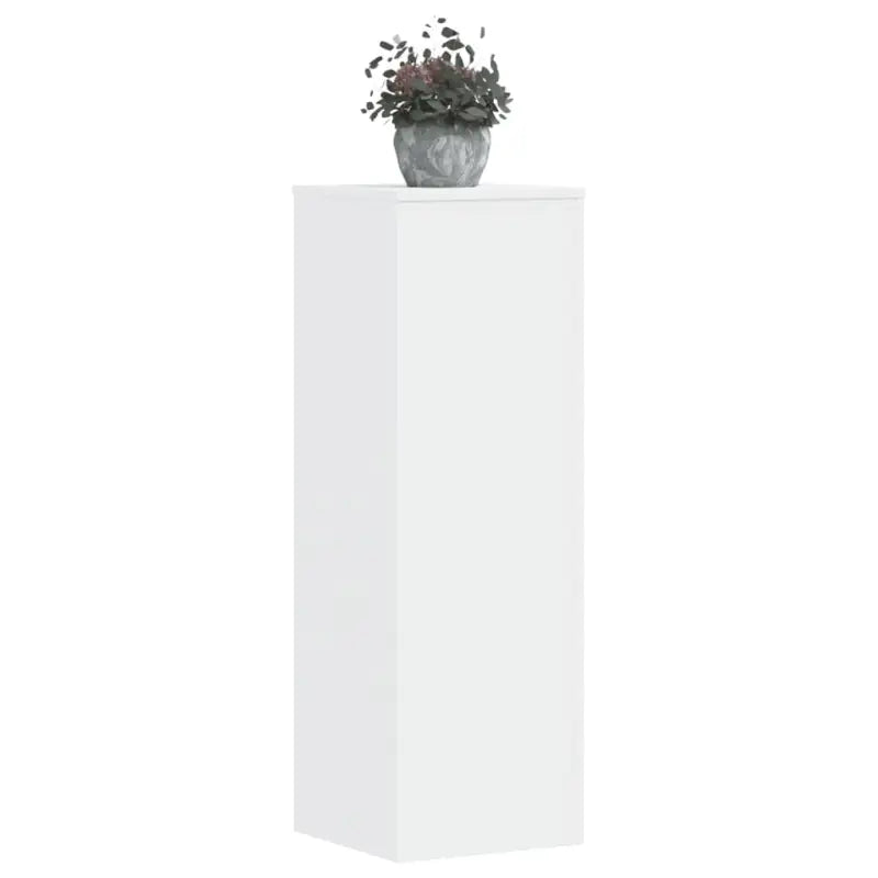 Plantenstandaarden van bewerkt hout voor planten en andere decoraties - Wit / 33 x 33 x 100 cm / 2 - Plantenstandaarden