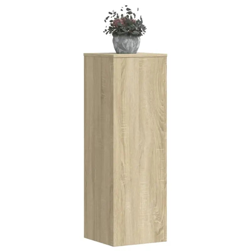 Plantenstandaarden van bewerkt hout voor planten en andere decoraties - Sonoma eiken / 33 x 33 x 100 cm / 2