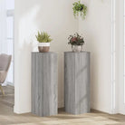Plantenstandaarden van bewerkt hout voor planten en andere decoraties - Grijs sonoma / 25 x 25 x 80 cm / 2