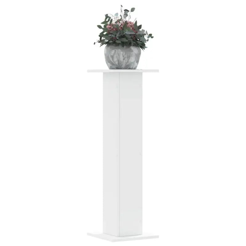 Plantenstandaarden van bewerkt hout voor stijlvolle plantpresentaties - Wit / 30 x 30 x 95 cm / 1 - Plantenstandaarden