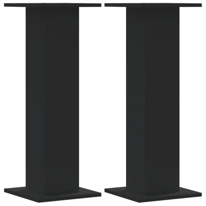 Plantenstandaarden van bewerkt hout voor stijlvolle plantpresentaties - Zwart / 30 x 30 x 80 cm / 1 - Plantenstandaarden