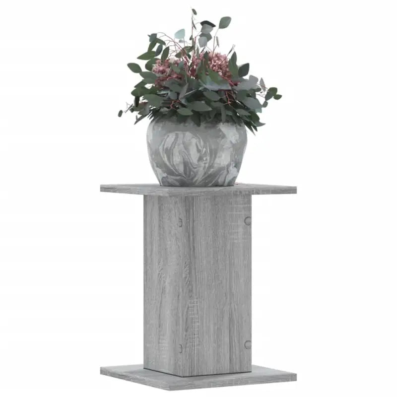 Plantenstandaarden van bewerkt hout voor stijlvolle plantpresentaties - Grijs sonoma / 30 x 30 x 40 cm / 1