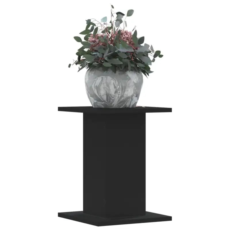 Plantenstandaarden van bewerkt hout voor stijlvolle plantpresentaties - Zwart / 30 x 30 x 40 cm / 1 - Plantenstandaarden
