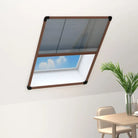 Plissé Raamhorren met Aluminium Frame voor Dakramen Veiliger en Frisser - Bruin / 60 x 80 cm - Raamhorren