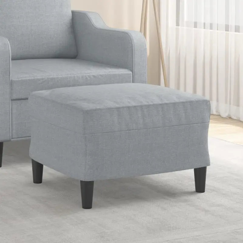 Poefs Comfortabele Stabiele Voetenbank voor een Modern Interieur - Lichtgrijs / 60 x 50 x 41 cm / 1 - Poefs