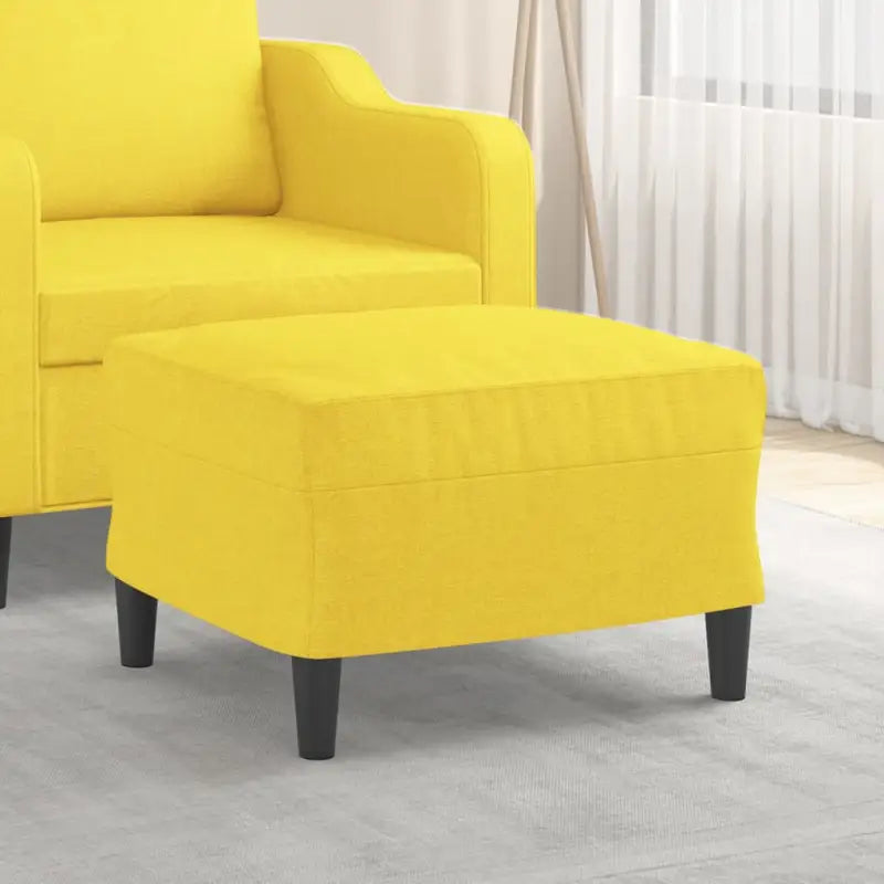 Poefs Comfortabele Stabiele Voetenbank voor een Modern Interieur - Lichtgeel / 60 x 50 x 41 cm / 1 - Poefs
