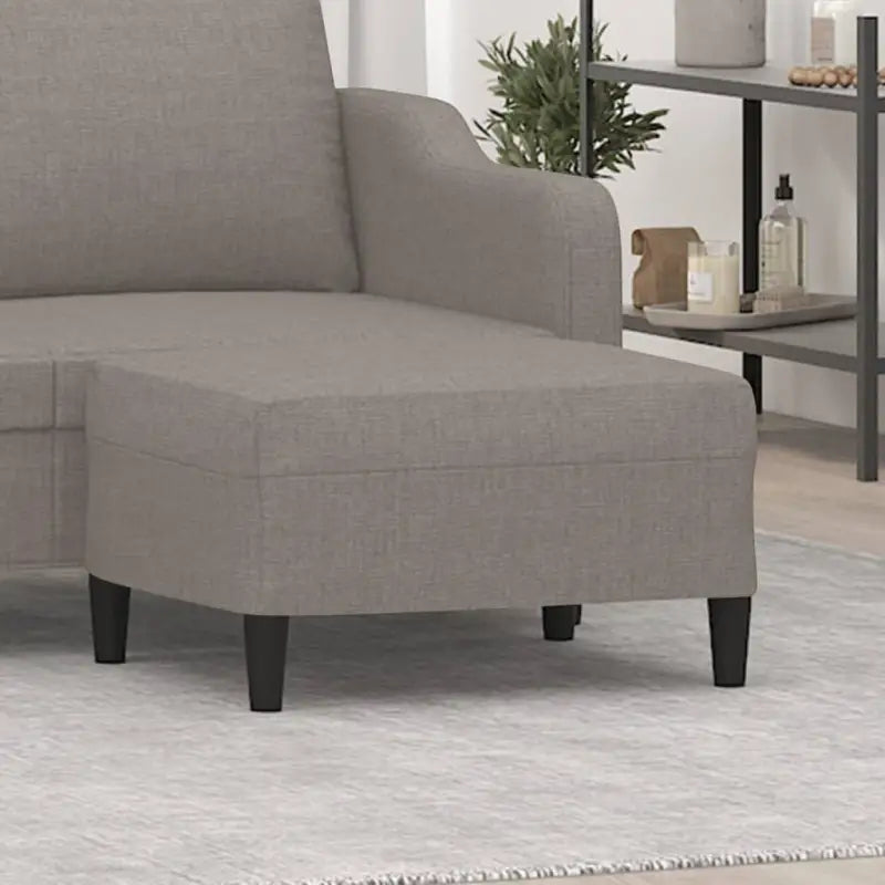 Poefs Comfortabele Stabiele Voetenbank voor een Modern Interieur - Taupe / 70 x 55 x 41 cm / 1 - Poefs