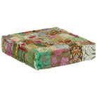 Poefs in vintage stijl met patchwork ontwerp en prachtige borduursels - Poefs