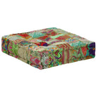 Poefs in vintage stijl met patchwork ontwerp en prachtige borduursels - Poefs
