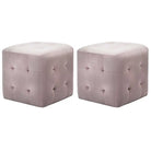 Poefs met houten frame levering bevat voor een stijlvol en comfortabel interieur - Roze / 1 - Poefs