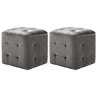 Poefs met houten frame levering bevat voor een stijlvol en comfortabel interieur - Grijs / 1 - Poefs