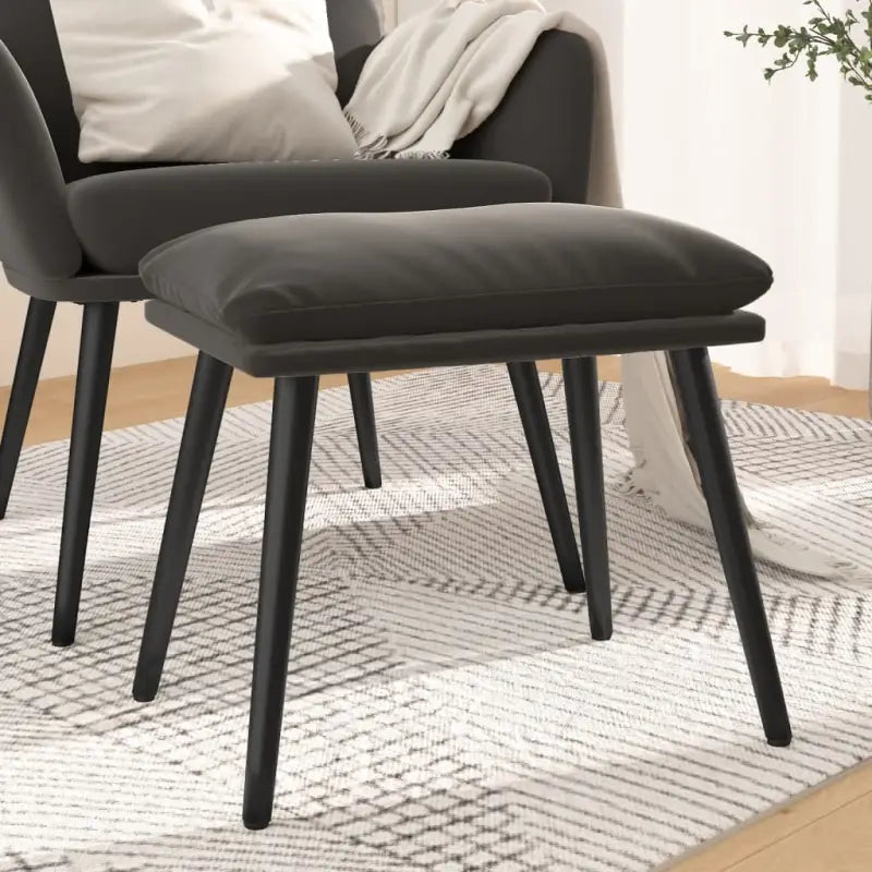 Poefs met metalen poten voor een modern en comfortabel interieur - Donkergrijs / 1 - Poefs