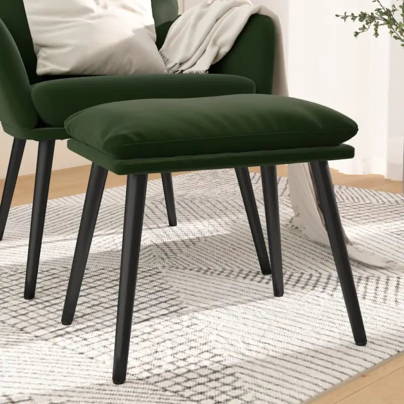 Poefs met metalen poten voor een modern en comfortabel interieur - Donkergroen / 1 - Poefs