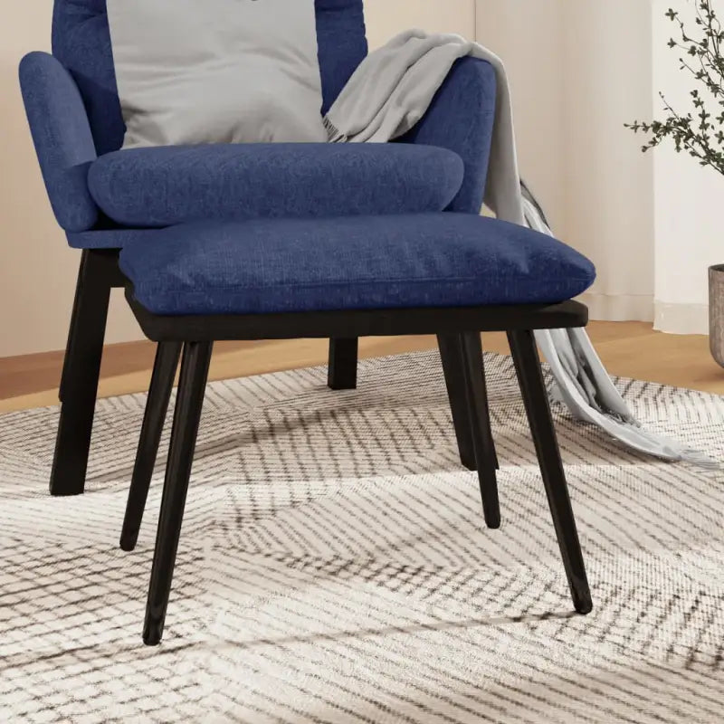 Poefs met metalen poten voor een modern en comfortabel interieur - Blauw / 1 - Poefs