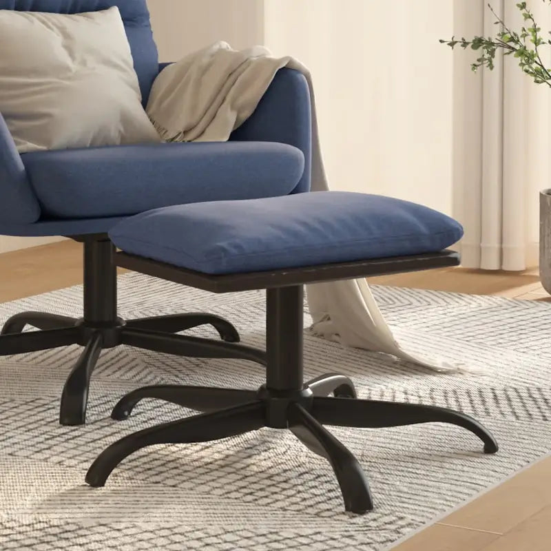 Poefs met metalen poten voor een modern en comfortabel interieur - Blauw / 1 - Poefs