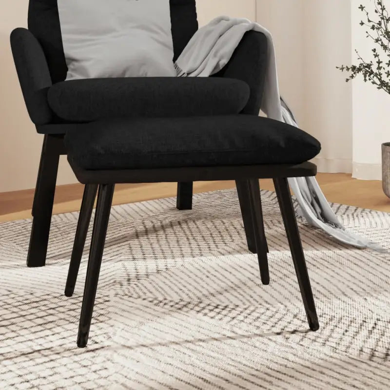 Poefs met metalen poten voor een modern en comfortabel interieur - Zwart / 1 - Poefs