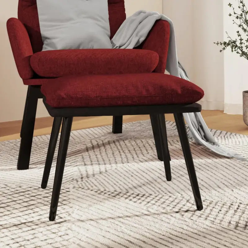 Poefs met metalen poten voor een modern en comfortabel interieur - Wijnrood / 1 - Poefs