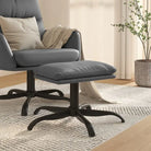 Poefs met metalen poten voor een modern en duurzaam interieur - Grijs / 1 - Poefs