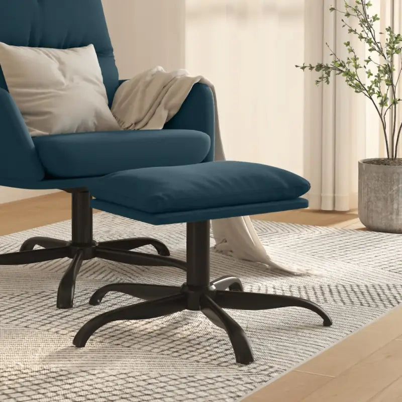 Poefs met metalen poten voor een modern en luxe interieur - Blauw / 1 - Poefs