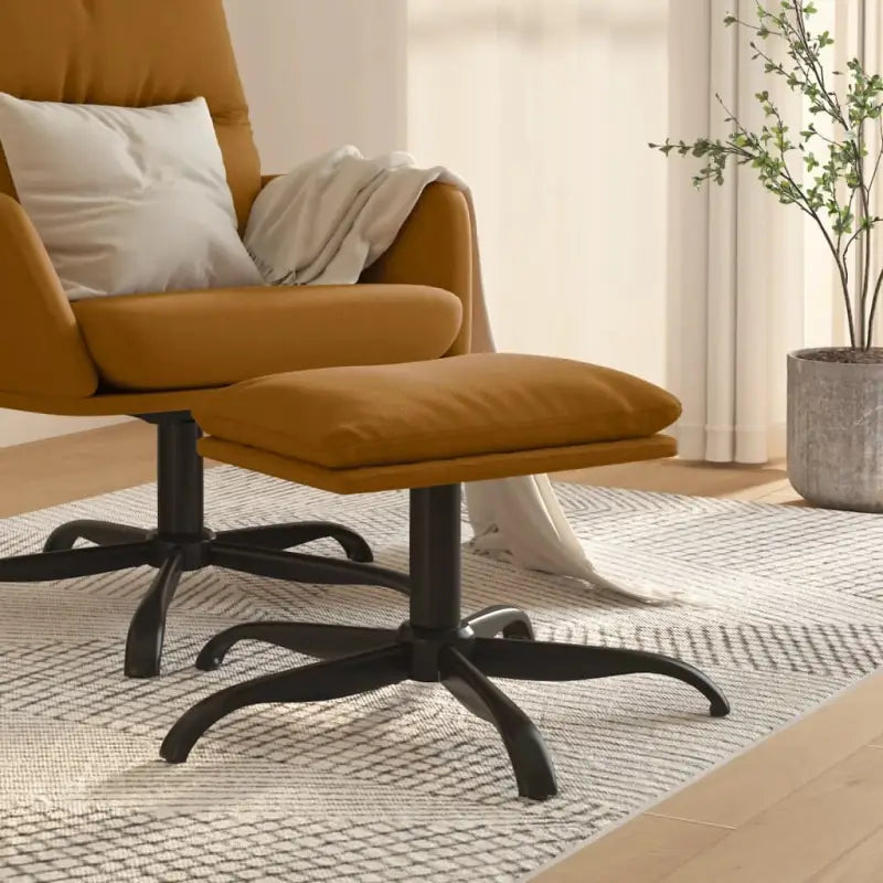 Poefs met metalen poten voor een modern en luxe interieur - Bruin / 1 - Poefs