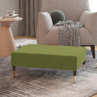 Poefs voetenbank in fluweel voor een stijlvolle woonkamer toevoeging - Lichtgroen / 1 - Poefs