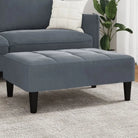 Poefs Zachte Fluwelen Voetenbank voor Modern Interieur - Donkergrijs / 1 - Poefs