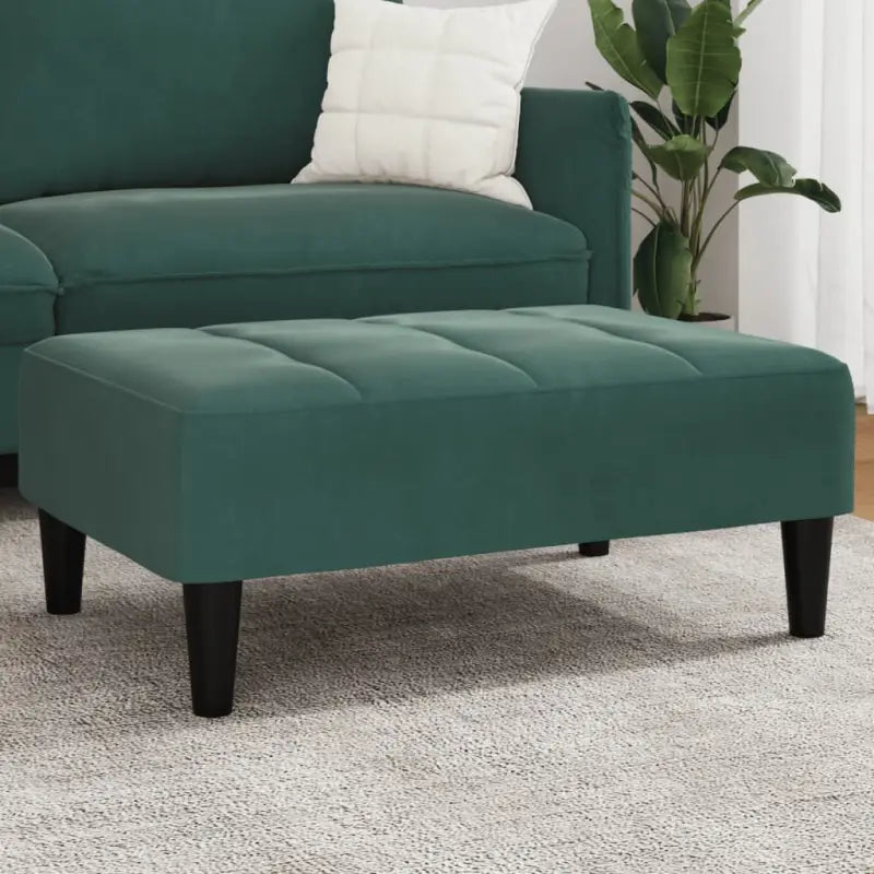 Poefs Zachte Fluwelen Voetenbank voor Modern Interieur - Donkergroen / 1 - Poefs