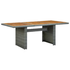 Poly rattan buitentafel met gehard glas voor een moderne buitenruimte - Lichtgrijs / 1 - Tuintafels