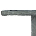 Poly rattan buitentafel met gehard glas voor een moderne buitenruimte - Tuintafels