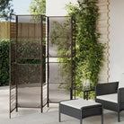 Poly rattan kamerscherm met gegalvaniseerde scharnieren en gemakkelijk schoon - Bruin / 245 x 180 cm / Lijngeweven