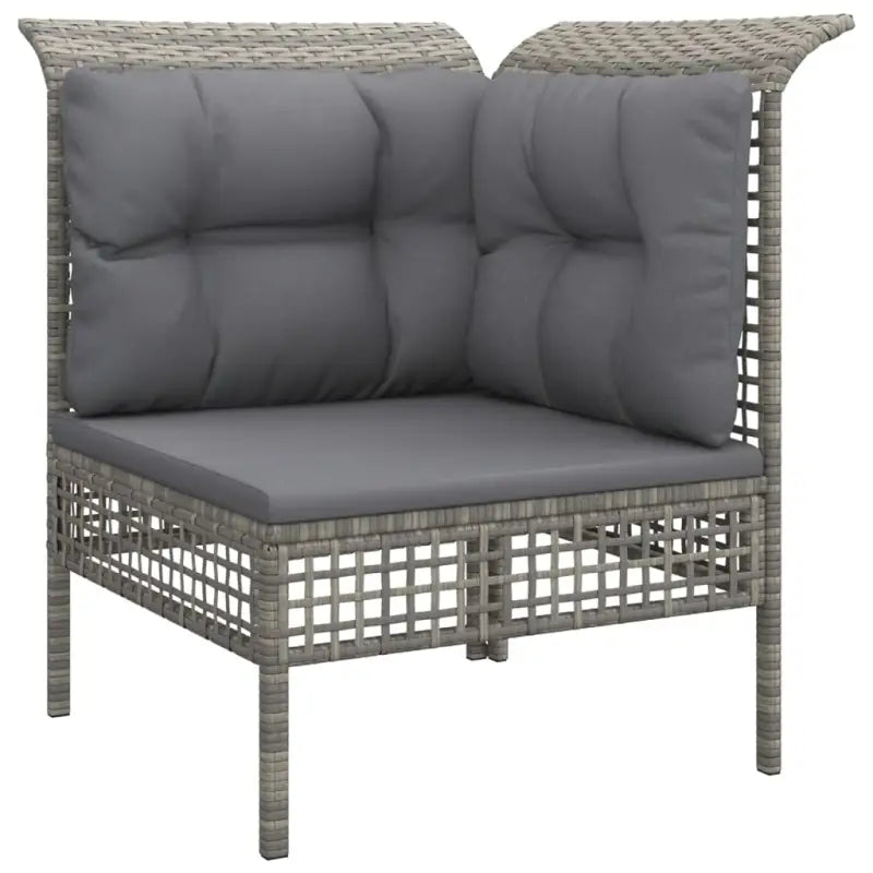 Poly rattan loungeset met comfortabele afmetingen rugkussen voor je tuin - Tuinsets