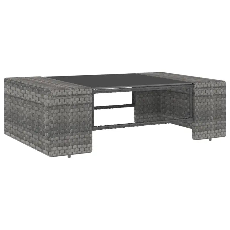 Poly rattan loungeset met comfortabele breedte en diepte zitting voor tuin - Tuinsets