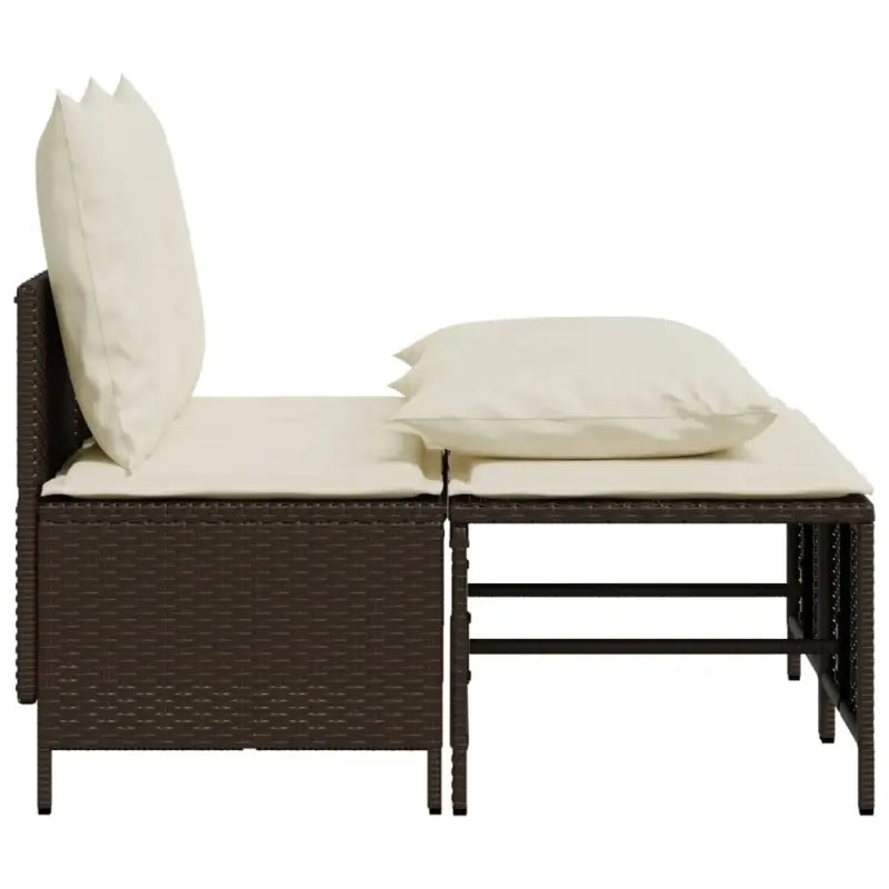 Poly Rattan loungeset met comfortabele zitervaring en wasbare hoes - Tuinsets