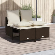Poly Rattan loungeset met comfortabele zitervaring en wasbare hoes - Tuinsets