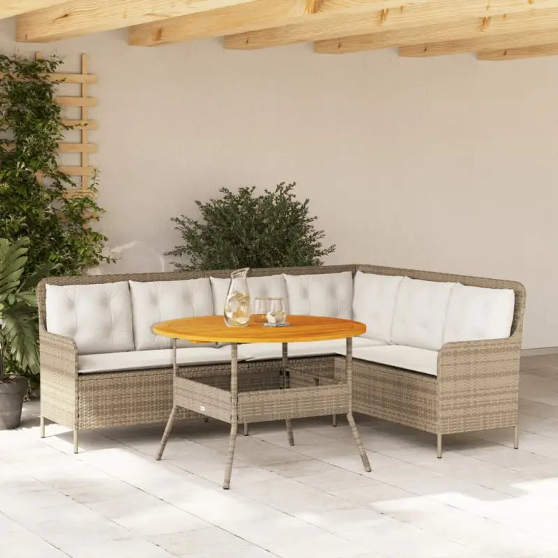 Poly rattan loungeset met comfortabele zitervaring en wasbare hoes - Tuinsets
