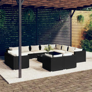 Poly rattan loungeset met diepte zitting voor moderne buitenruimte - Tuinsets
