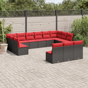 Poly rattan loungeset met gepoedercoat staal en waterdichte tas - Tuinsets