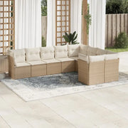 Poly rattan loungeset met gepoedercoat staal en waterdichte tas - Tuinsets