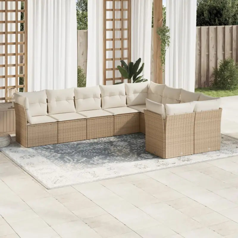 Poly rattan loungeset met gepoedercoat staal en waterdichte tas - Tuinsets