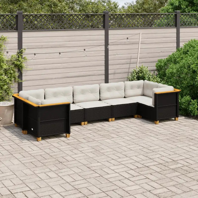 Poly rattan loungeset met natuurlijke olieafwerking voor een comfortabele zitervaring - Tuinsets