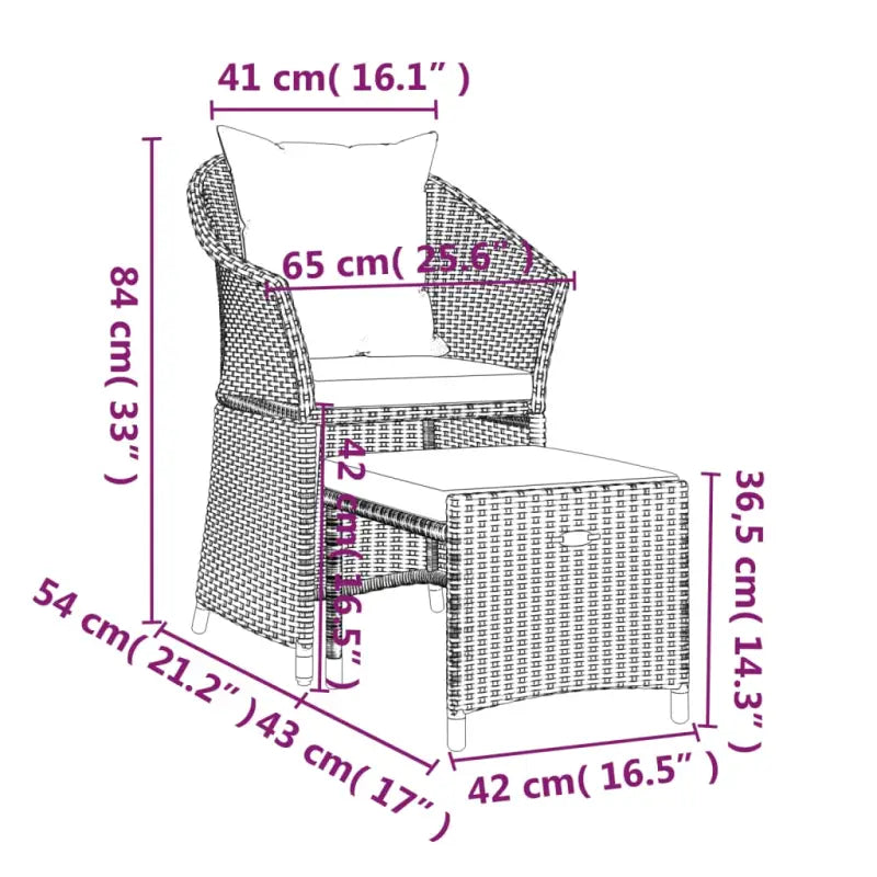Poly Rattan Loungeset met Stalen Frame voor Comfortabele Tuinplezier - Tuinsets