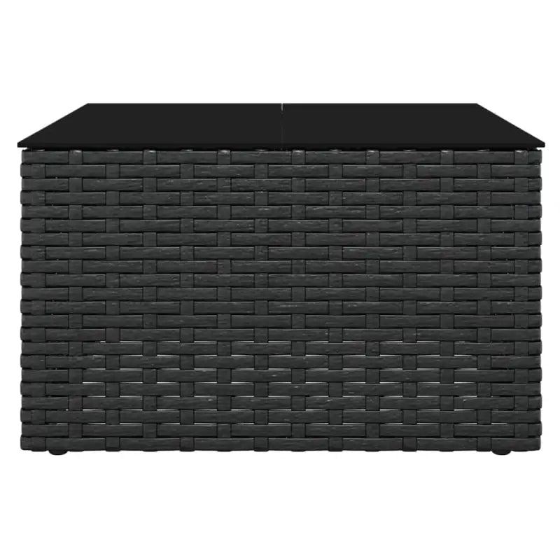 Poly rattan loungeset met U-vormige bank in zwart materiaal - Tuinsets