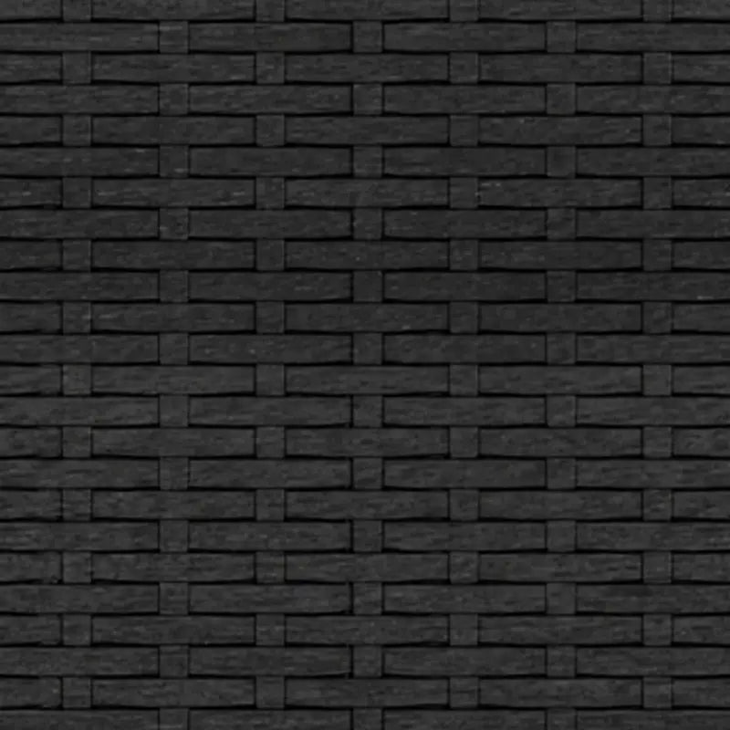 Poly rattan loungeset met U-vormige bank in zwart materiaal - Tuinsets