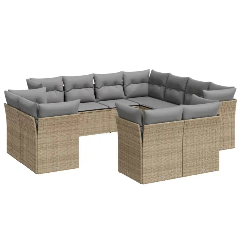 Poly Rattan Loungeset met Waterdichte Tas en Gepoedercoat Staal - Tuinsets
