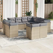 Poly Rattan Loungeset met Waterdichte Tas en Gepoedercoat Staal - Tuinsets